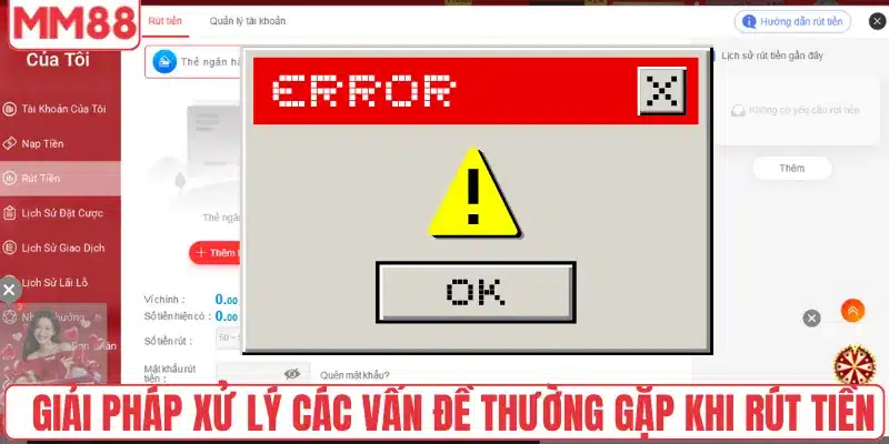 Rút Tiền 4 Giải pháp xử lý các vấn đề thường gặp khi rút tiền
